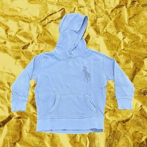 Awesome Polo Ralph Lauren Powder Blue Kids Hoodie Size 4 / 4T
